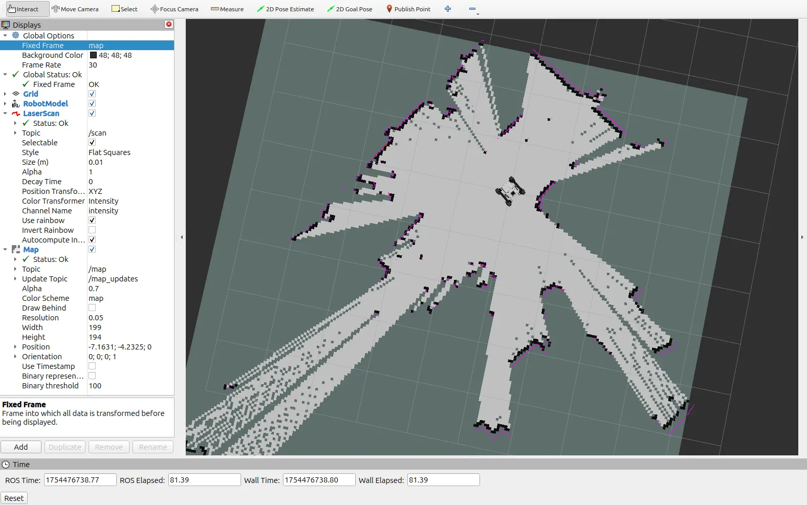Slam Toolbox RViz view