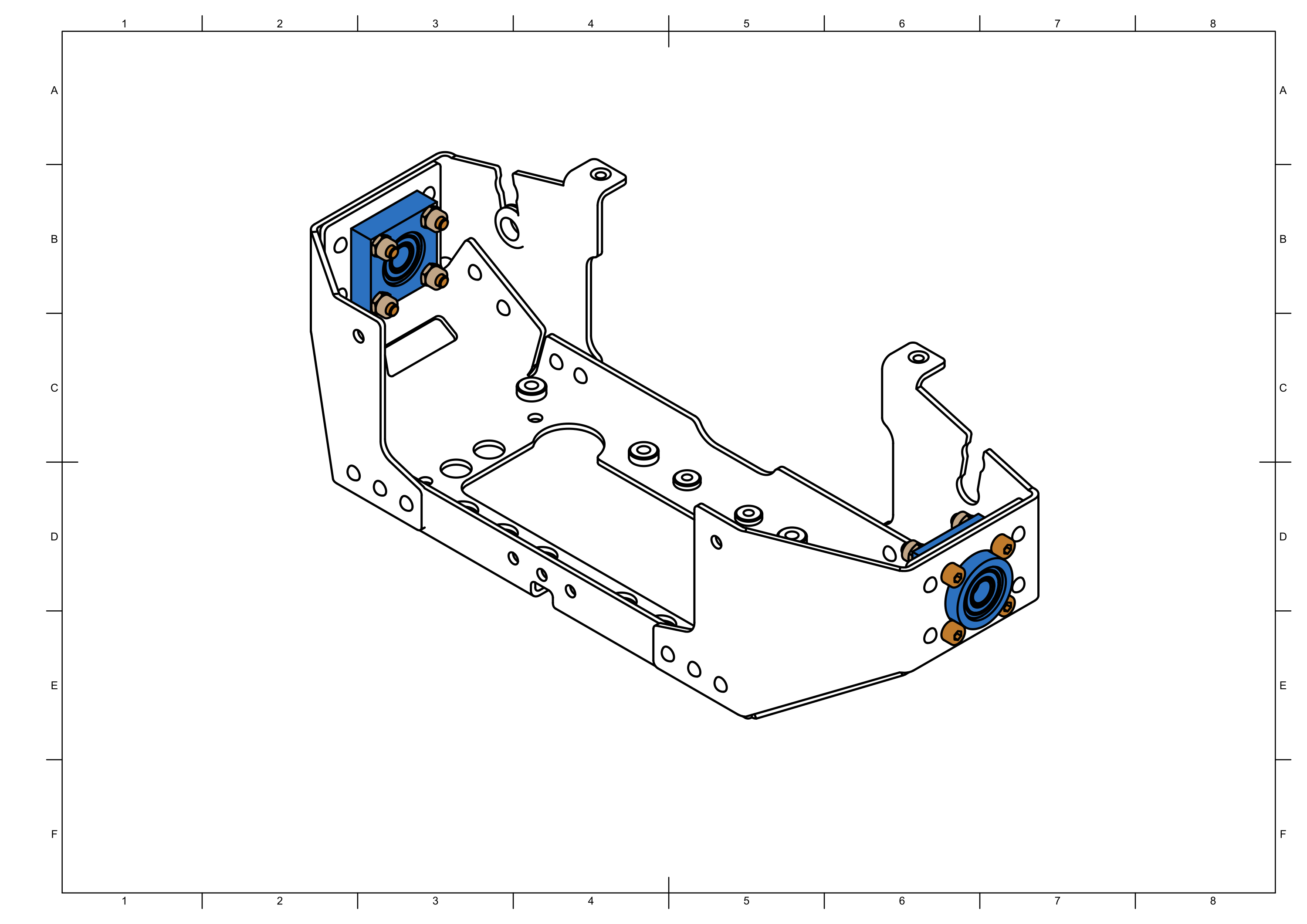 Assembled bearing support