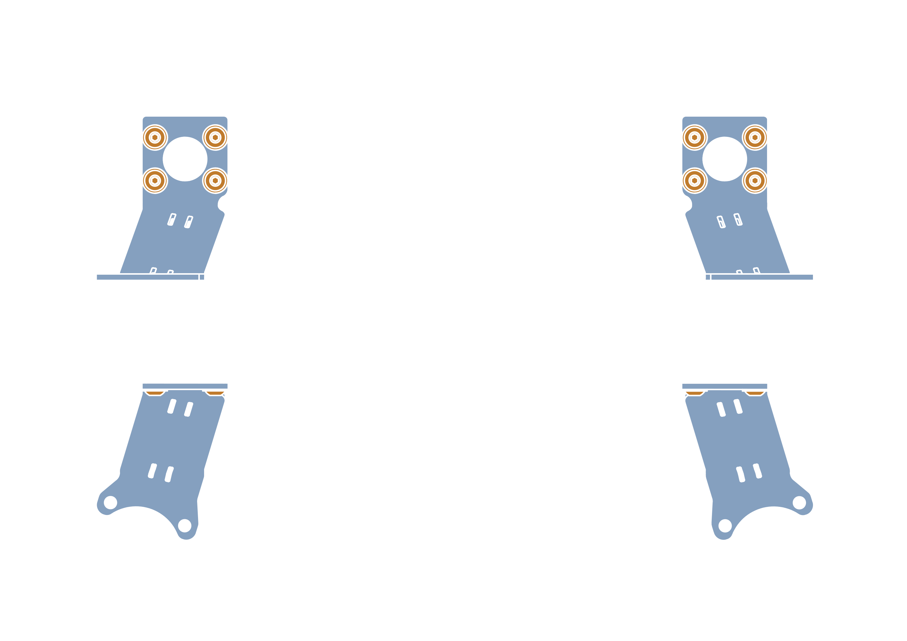 Assembled rocker arms