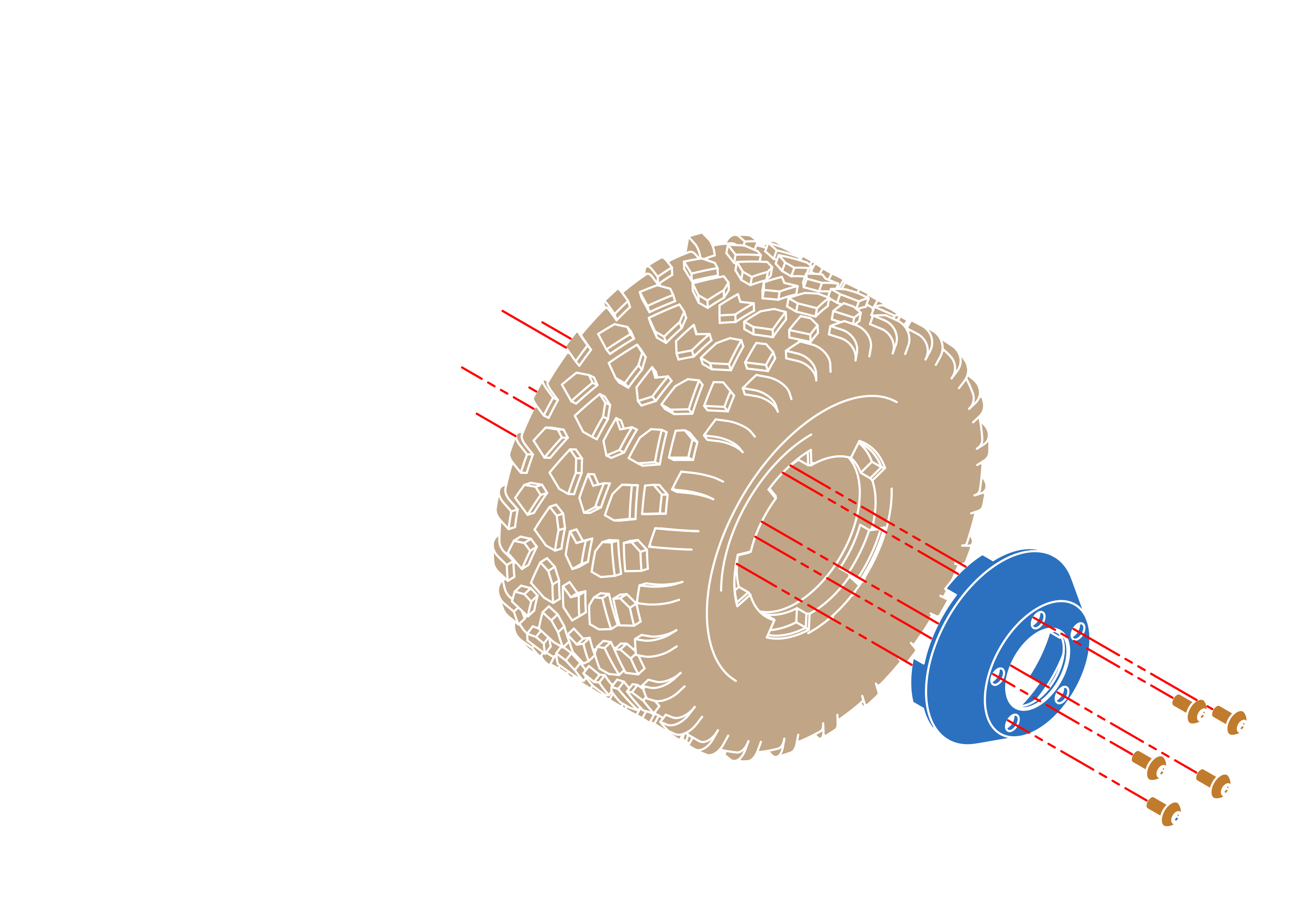 Attaching wheel to motor