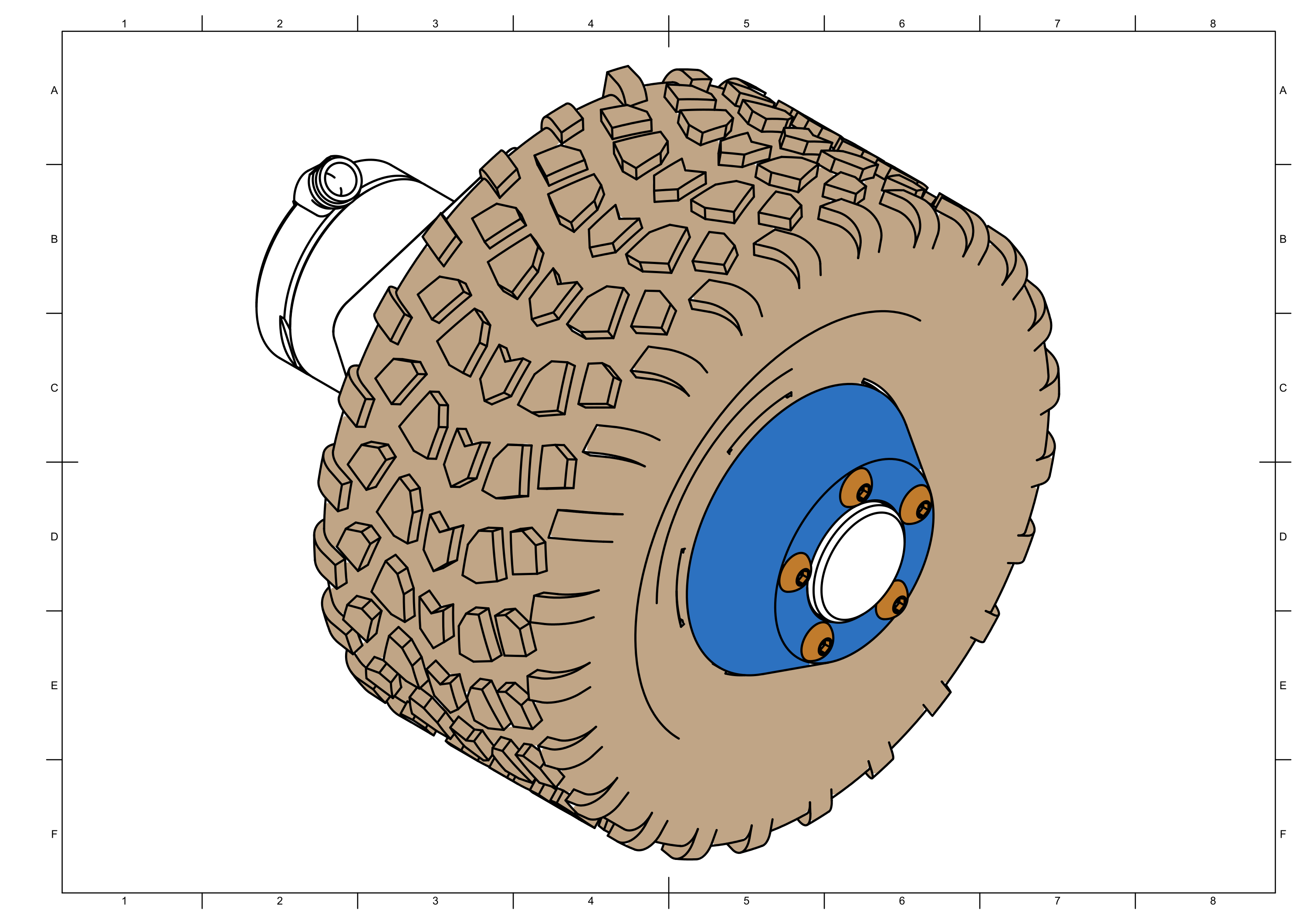 Attached wheel